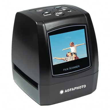 AGFA PHOTO Realiview AFS100 - Scanner digitale per pellicole, negativi da 35mm/135mm e diapositive (10MP, schermo LCD da 2,4'') - Nero