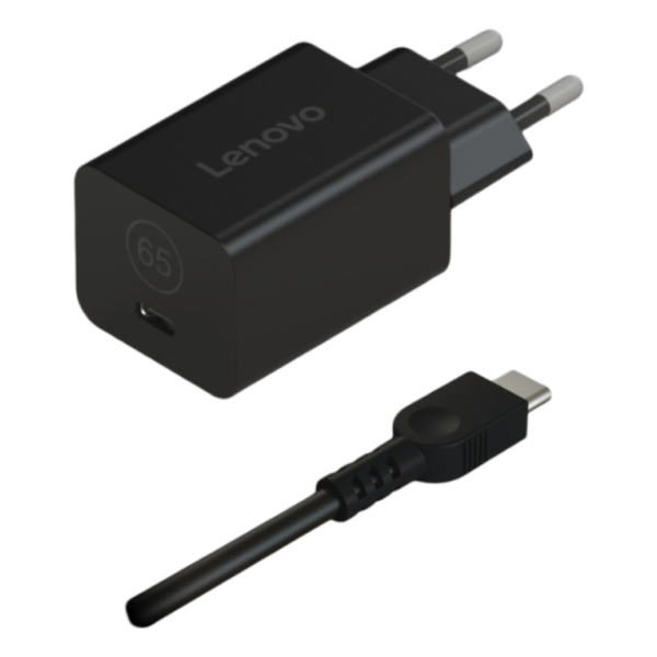 CARGADOR ADAPTADOR LENOVO TIPO-C 65W NEGRO - Nuevo