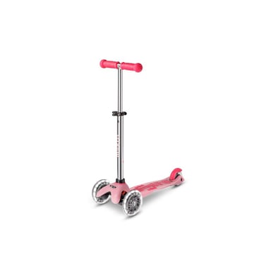 Mini Micro Deluxe Glow LED Plus Scooter en rosa para niños