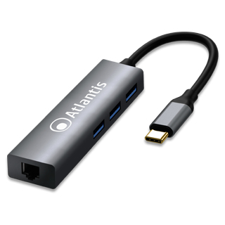 Atlantis Land A04 TC LAN+HB station d'accueil USB 3.2 Gen 1 3.1 Gen 1 Type C Neuf