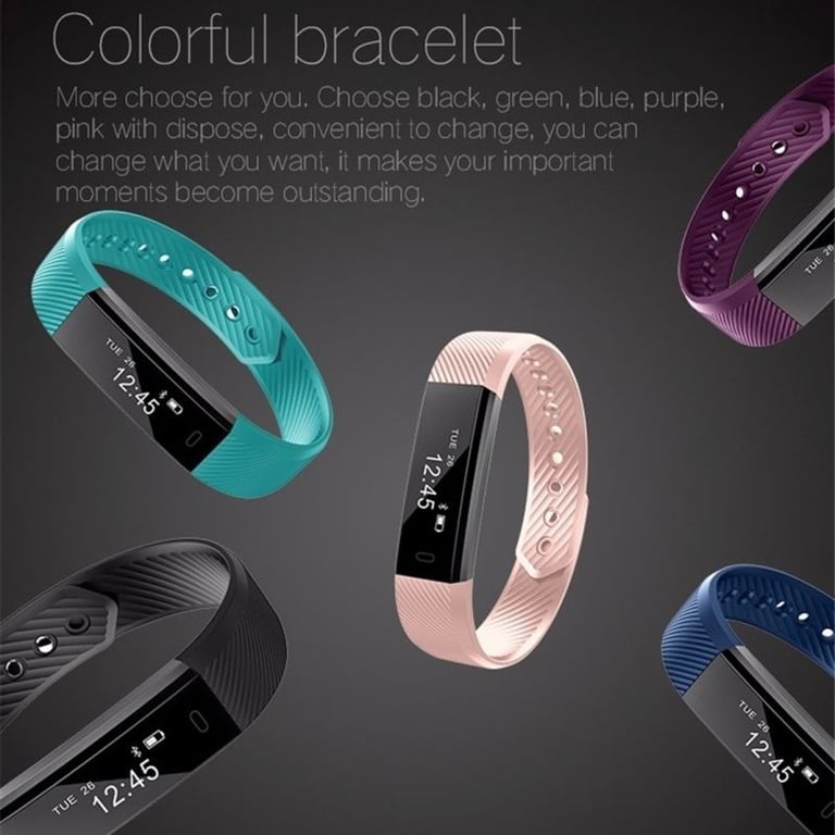 Bracelet Connecté iOs Android Smartwatch Bluetooth Cardio Podomètre Étanche Noir YONIS