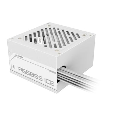 GIGABYTE P650SS ICE Alimentatore - PCIe 5.0, 80 PLUS Silver, Ventola da 120 mm, Compatibile con ATX 3.0, Spina EU