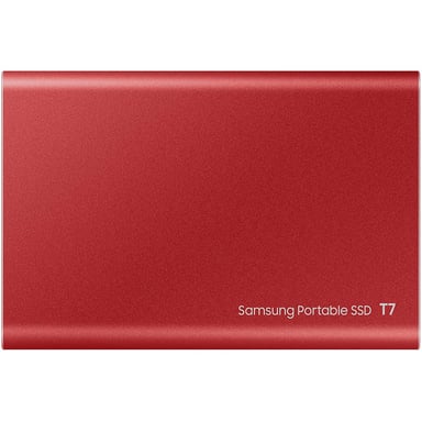 SSD EXT SAMSUNG T7 1TO rojo metálico USB 3.2 Gen 2 MU-PC1T0R/WW
