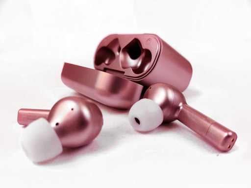 Ecouteurs True Wireless avec chargeur QI Toshiba RZE-BT750 - Rose Or