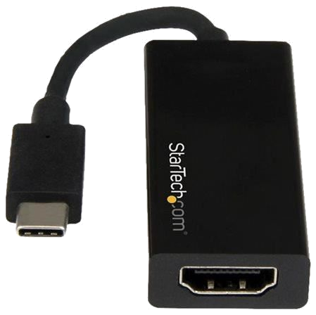 STARTECH.COM Adaptateur vidéo USB-C vers HDMI - M / F - Ultra HD 4K - Noir