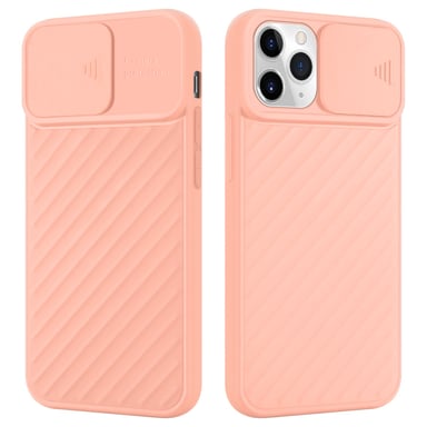 Coque pour Apple iPhone 11 PRO MAX en Mat Rose Housse de protection Étui en silicone TPU flexible et avec protection pour appareil photo