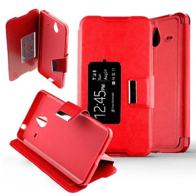 Etui Folio compatible Rouge Nokia Lumia 640 XL