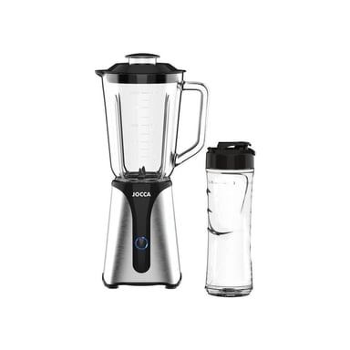Blender - JOCCA - 350 W - Bol en verre 1 L + Bouteille 600 ml - Noir