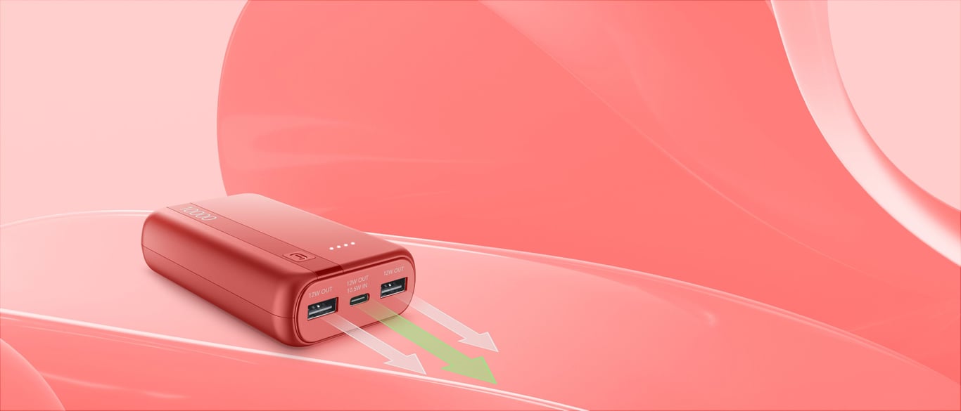 Cellularline Power Bank Essential 10.000 Batterie externe de 10 000 mAh avec batterie lithium ion port USB C inout deux ports USB A et indicateurs LED. Recharge plusieurs appareils en toute sécurité. Neuf - vue 2