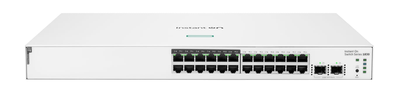 HPE Networking Instant On 1830 24G 12p Class4 PoE 2SFP JL813A - vue 3