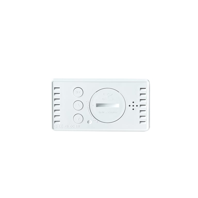 Despertador pequeño - Reloj digital - Adecuado como despertador infantil - Dormitorio - Atenuación automática - 3 alarmas - Azul - Pantalla blanca (HCG01B)