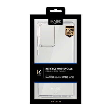 Carcasa híbrida invisible para Samsung Galaxy Note20 Ultra, Transparente