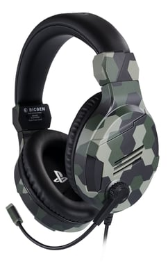 Bigben Interactive PS4OFHEADSETV3G écouteur/casque Avec fil Arceau Jouer Camouflage