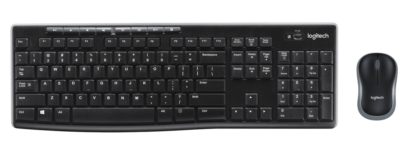 Logitech Wireless Combo Mk270 Tastiera Mouse Incluso Casa Usb Qwertz Tedesco Nero - Excellent État