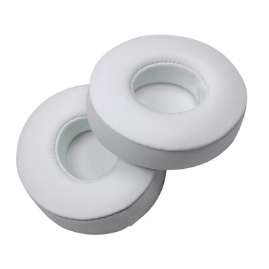 2 Cuscinetti Auricolari di Ricambio in Pelle Proteica Compatibili con Cuffie Beats Solo 2 e Solo 3 White