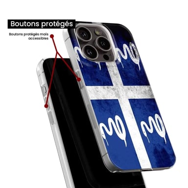 Guscio in silicone - Compatibile con Google Pixel 8a - Design della bandiera della Martinica