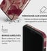 Burga Funda para iPhone 15 Pro Max Tough A prueba de golpes modelo Tender Kiss Rojo