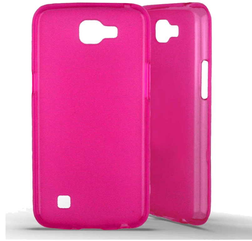 Coque silicone unie compatible Givré Rose LG K4