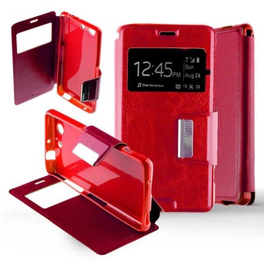 Etui Folio Rouge compatible Sony Xperia Z4 Compact