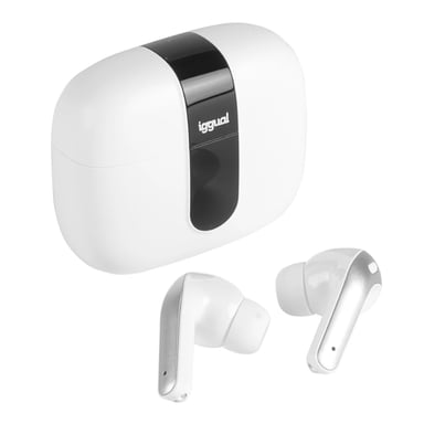 Cuffie wireless Bluetooth TWS bianche iggual