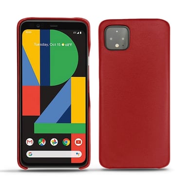 Coque cuir Google Pixel 4 XL - Coque arrière - Rouge - Cuir lisse