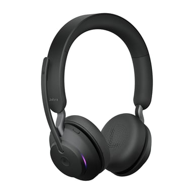 Jabra Evolve2 65, MS Stereo Casque Sans fil Arceau Bureau/Centre d'appels USB Type-C Bluetooth Noir