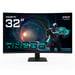GIGABYTE GS32QCA 31,5'' Moniteur Gaming Incurvé QHD - 2560 x 1440, 180Hz, 1ms, 250 cd/m², FreeSync, HDR Ready, HDMI 2.0, DisplayPort 1.4