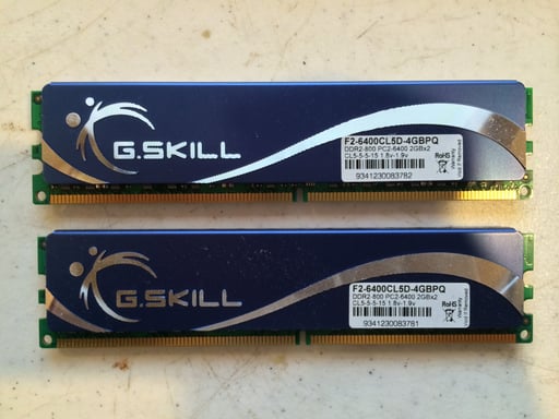 GSKILL PQ Series 4 GB (2x 2 GB kit) DDR2-SDRAM PC2-6400