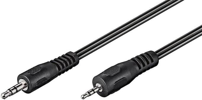 Microconnect AUD3525LL2 cavo audio 2 m 3.5mm 2.5mm Nero (Minijack Cable 2 meter - Audio AUX adapter Cable 3.5 - mm to 2.5 mm stereo Cable - Warranty: 300M)