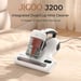 Aspiradora Antiácaros JIGOO J200, Aspiradora de Colchones, con Doble Taza Integrada, Succión 13KPa, Lámpara UV, Aire Caliente 60?, Pantalla LED