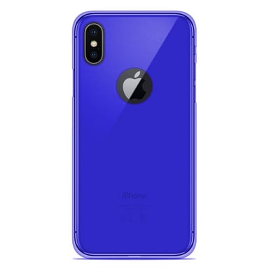 Coque silicone unie compatible Givré Bleu Apple iPhone X iPhone XS