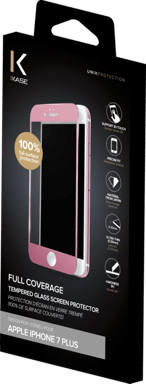 Protection d'écran en verre trempé (100% de surface couverte) pour Apple iPhone 7 Plus, Or Rose