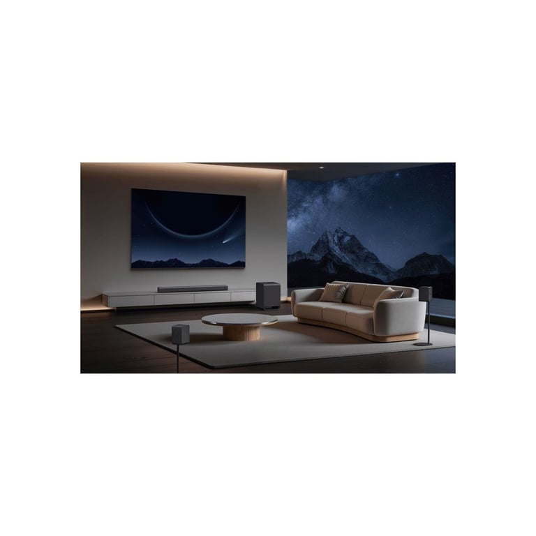 Barre de son TCL S65K Dolby Atmos 5.1 Caisson de basses sans fil Enceintes arrières surround - vue 5