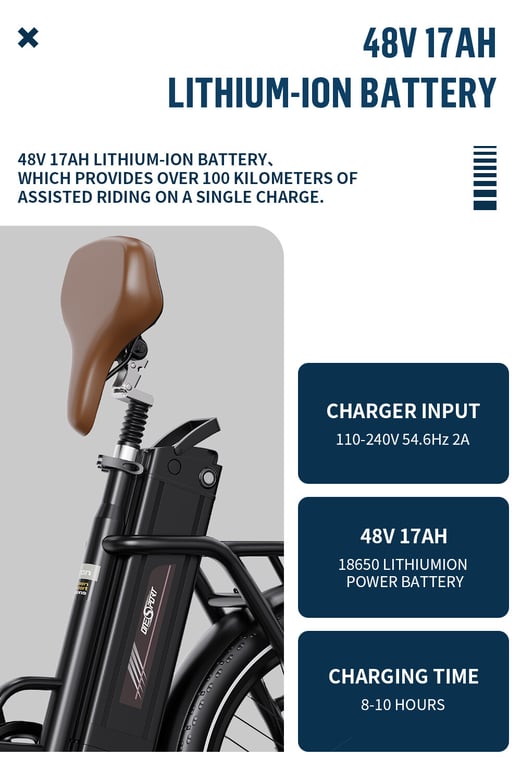 Vélo électrique Onesport OT16 pliable 48V 17AH pneus larges 20*3.0 25 kmh déplacements urbains nouveaux modèles 2025 Neuf - vue 3