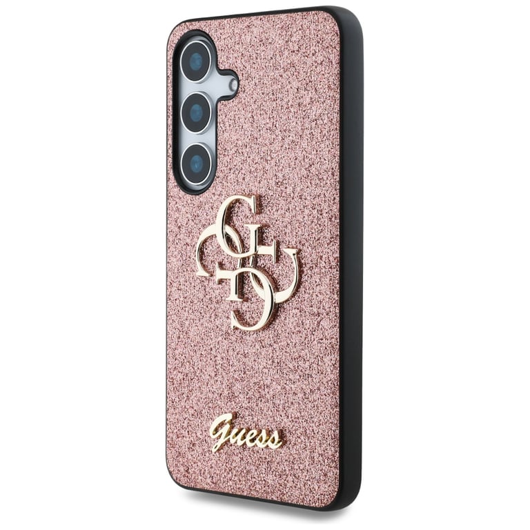 Coque Guess Fixed Glitter Big 4G Metal Logo pour Samsung Galaxy S25