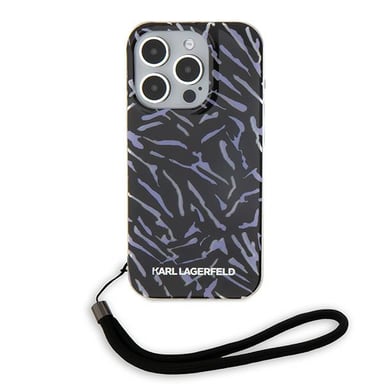 Étui Karl Lagerfeld pour iPhone 15 Pro Max 6.7'' violet étui rigide Zebra With Cord