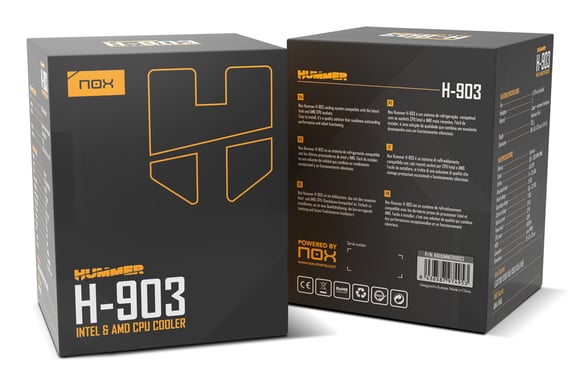 NOX Hummer H-903 Processeur Refroidisseur d'air 9,2 cm Noir