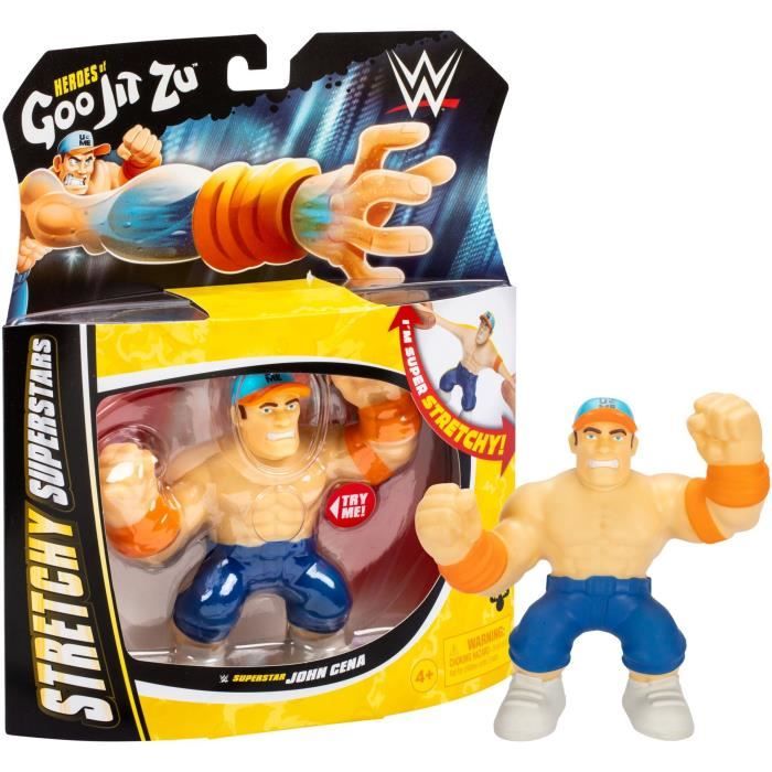 Figurine extensible GOO JIT ZU WWE John Cena 11 cm Texture élastique Extensible 3x