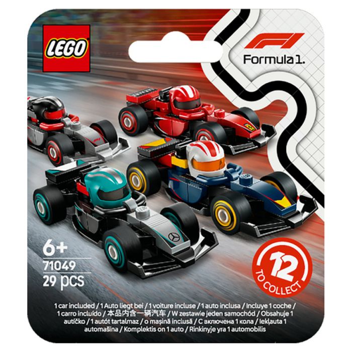 LEGO Voitures F1 à Collectionner Boîte mystère de 1 Maquette de Mini Voiture sur 12 véhicules de Collection avec Casques & Roues Mobiles Equipes Formule 1 Dont Ferrari Mercedes & Bull 71049 - vue 2