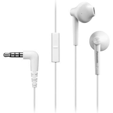Auriculares Intrauditivos Panasonic RP-TCM55- con Micrófono- Jack 3.5- Blancos