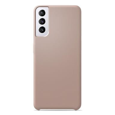 Coque silicone unie compatible Soft Touch Sable rosé Samsung Galaxy S21 Plus