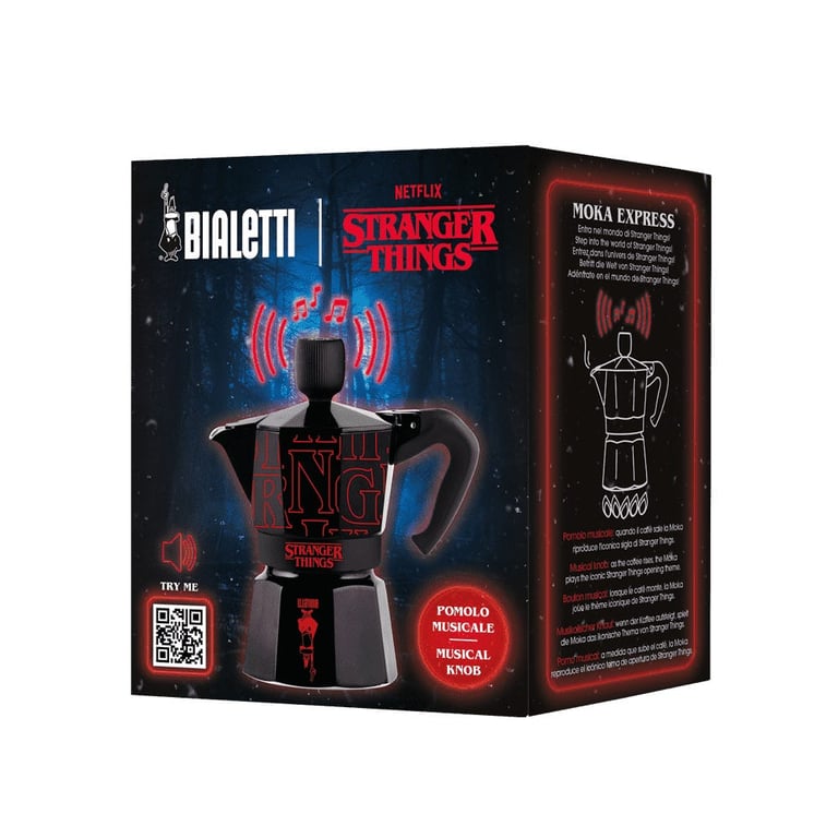 Cafetière Moka Bialetti Moka Express Collection Stranger Things 3 tasses 130 ml Neuf - vue 2