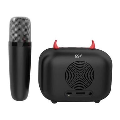 Kit karaoke / altoparlante Bluetooth e microfono senza fili - CGV - DIABLO, effetti vocali magici, autonomia di 8 ore, batteria ricaricabile USB