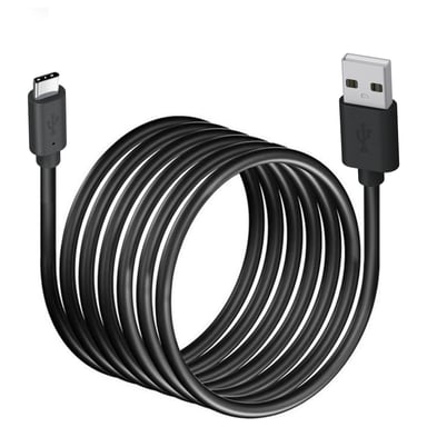 Câble USB vers USB-C Noir 1m pour Téléphone, Produit officiel Noir