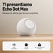 Amazon Echo Dot Max Bianco - Altoparlante Sferico Connesso Wi-Fi 6E con Alexa Integrata