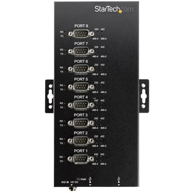 StarTech.com Hub Série 8 Ports USB vers RS232/RS485/RS422 - Convertisseur Industriel USB 2.0 vers DB9 - IP30 - Hub Série Métallique Montable sur Rail DIN - Protection ESD 15kV