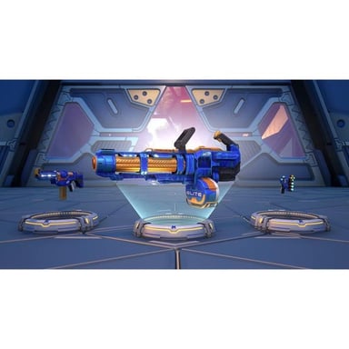 Jeu vidéo NERF Legends FPS en ligne sur Xbox One, affrontement robots avec blasters NERF, mode en ligne, à partir de 7 ans