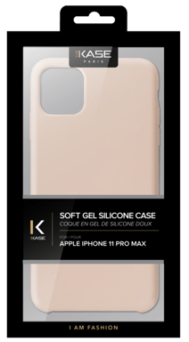 Custodia morbida in silicone gel per Apple iPhone 11 Pro Max, rosa sabbia