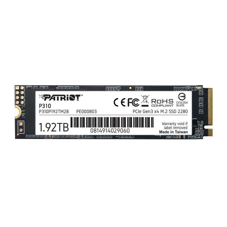 Patriot Memory P310 1 92 To .2 PCI Express 3.0 NVMe Neuf