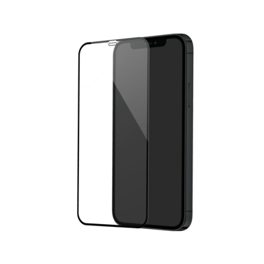 Protector de pantalla de cristal templado (100% cobertura de superficie) para Apple iPhone 12 mini, Negro